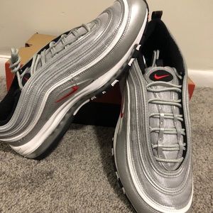 NIKE AIR MAX 97 OG! Metallic Silver University Red! Brand New! Men’s sz15